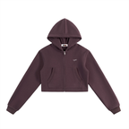 WOMEN CROPPED ZIP-UP HOODIE 001